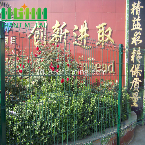 Green Vinyl Dilapisi Dilas Wire Mesh Pagar